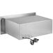 A silver metal box with a black wire attached to it.