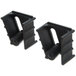 Two black plastic Carlisle Roll 'N Grip holders with 4 screws.