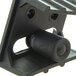 A black plastic Carlisle Roll 'N Grip replacement roller with 2 round ends and 2 holes.