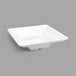 A white square Delfin melamine bowl with a square bottom.