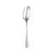 An Arcoroc stainless steel dinner spoon with a silver handle on a white background.