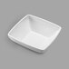 A white square Delfin melamine bowl.