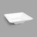 a white square bowl with a square bottom