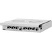 A white Garland Master Series modular hot top range with knobs.