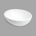 A white Delfin oval melamine bowl.