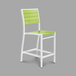 POLYWOOD A101-13LI Lime Euro Counter Height Side Chair with Satin White Frame