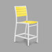 POLYWOOD A101-13LE Lemon Euro Counter Height Side Chair with Satin White Frame