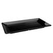 A black rectangular Delfin Pacific Rim melamine tray with black handles.