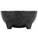 A black Polypropylene Perfecto Molcajete with a handle.