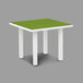 POLYWOOD AT36-13LI Lime Euro 36 inch Square Dining Height Table with Satin White Frame