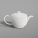 The ivory lid for a white RAK Porcelain teapot.