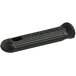 A black silicone sleeve with a hole in the middle for a metal pan handle.