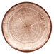 A RAK Porcelain walnut brown porcelain coupe plate with a tree stump pattern.