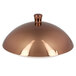 A close-up of a shiny bronze RAK Porcelain Gourmet deep plate cover.