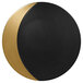 a black and gold circular object