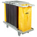 A Lavex Hotel housekeeping cart with a yellow bag.