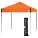 E-Z Up PR3SG10SO Pyramid Instant Shelter 10' x 10' Steel Orange Canopy with Steel Gray Frame
