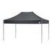 A steel gray E-Z Up canopy with a steel gray frame.