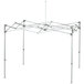 a white metal structure with a square structure