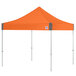 an orange tent with a white background