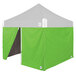 A green and black E-Z Up Hi-Viz sidewall with a door.