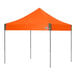 An orange E-Z Up canopy with a steel gray frame.