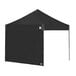 A black E-Z Up canopy sidewall with a white label.