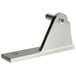 A metal hinge bracket for refrigeration equipment.