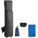 A black bag with a blue cover for a Backyard Pro Courtyard Series 10' x 15' Canopy Tent.