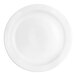 An Acopa bright white stoneware plate with a narrow white rim.