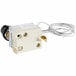 A white Galaxy temperature limiter with wires.