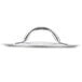 A Vollrath stainless steel domed pan cover with a metal handle.