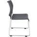 A black National Public Seating Cafetorium chair with chrome legs.