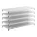 A five-tier stationary shelving kit with solid white shelves, measuring 60 inches by 24 inches.