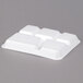 A white Genpak school tray with five compartments.