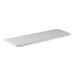A white rectangular Cambro Camshelving stationary shelf kit with 4 solid shelves.