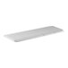 A white rectangular object with 4 vented shelves and 1 solid shelf.
