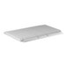 A white plastic grid with vented and solid shelves.