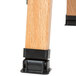 The black rectangular Aarco A-Frame chalk board sign with oak wood.