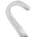 A close-up of a silver Hobart Legacy aluminum dough hook.