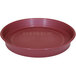 A red plastic pan with a lid.