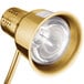An Avantco gold countertop heat lamp with a white light.
