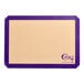 A purple and white Choice baking mat.