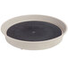A white round Dinex induction base with a black surface.