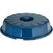 A blue plastic convection dome with a circular top.