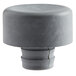 A grey plastic cap with a metal base.