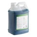 A blue and white 2.5 gallon container of Noble Chemical Step & Shine floor cleaner.