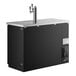 A black rectangular Avantco beer dispenser with metal taps.