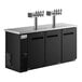 A black Avantco beer dispenser with four taps.