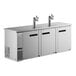 An Avantco stainless steel beer dispenser with two taps.